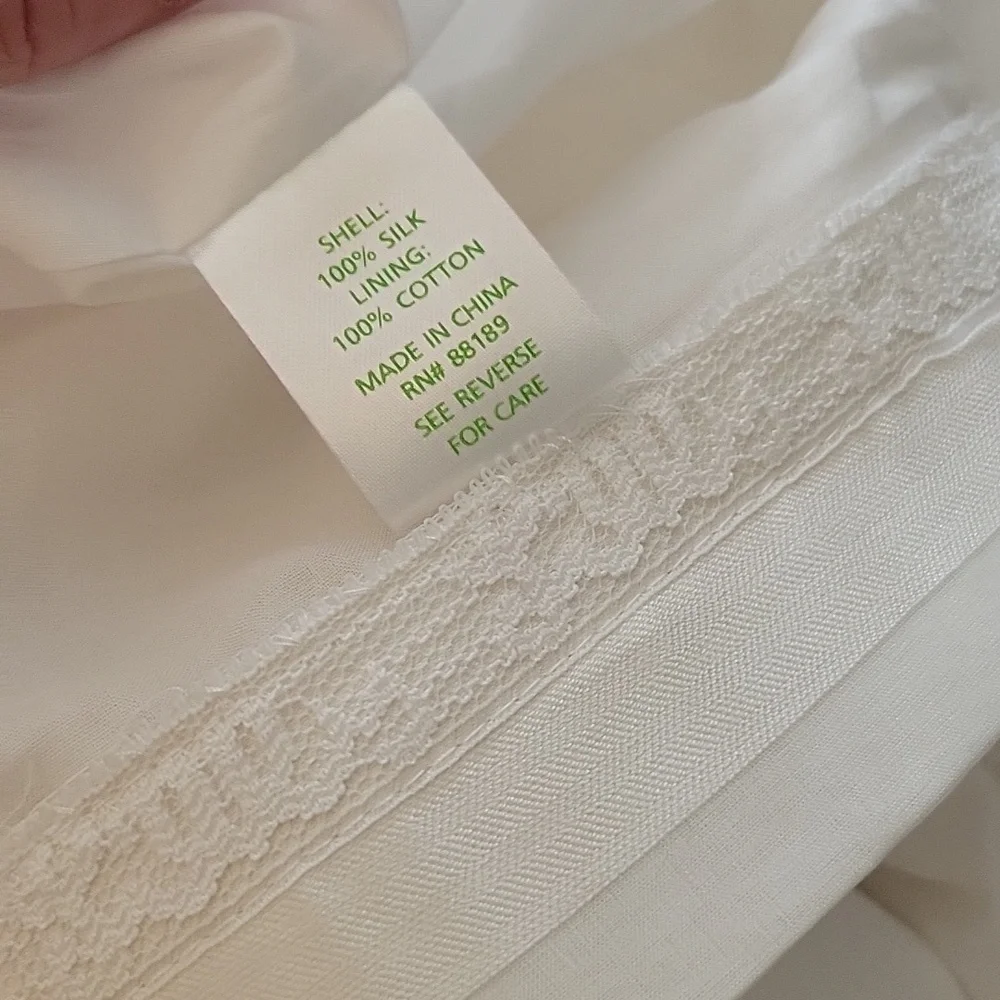 NWT Lilly Pulitzer Blossom Strapless Dress Resort White Wrapping Stripe Silk 14 - Picture 13 of 16